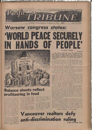   The Pacific Tribune - Friday, November 24, 1950   , page 1
