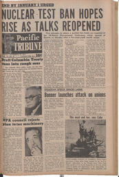   The Pacific Tribune - Friday, November 30, 1962   , page 1
