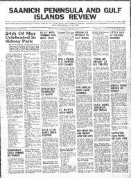 Saanich Peninsula And Gulf Islands Review Wed, May 29, 1940 (Page 1)