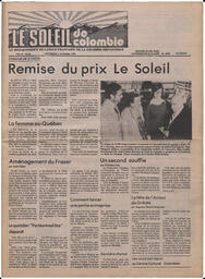 Le Soleil de Colombie, October 15, 1979, page 1