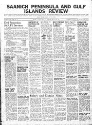 Saanich Peninsula And Gulf Islands Review Wed, February 19, 1941 (Page 1)