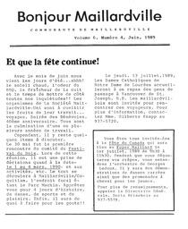   BONJOUR MAILLARDVILLE, 1989   , page 1