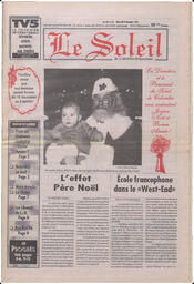 Le Soleil de Colombie-Britannique, December 18, 1996, page 1