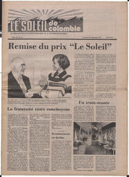 Le Soleil de Colombie, September 16, 1977, page 1