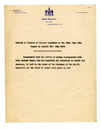 Note by F.T. Underhill, Health Department, Vancouver: 29-Jun-16