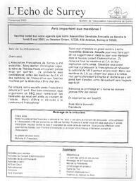   L'ÉCHO DE SURREY, 2003   , page 1