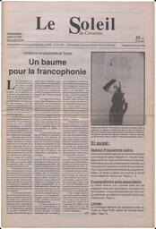 Le Soleil de Colombie, February 14, 1992, page 1