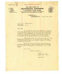 Letter to Vance from Wheatley