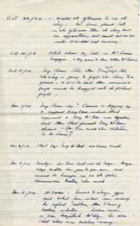Vance diary notes: October 22 - December 12, 1934