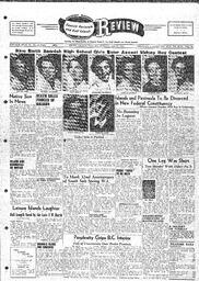 Saanich Peninsula And Gulf Islands Review Wed, June 25, 1952 (Page 1)