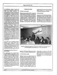   RAPPORT ANNUEL - FFCB, 1991-1992   , page 8