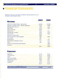   RAPPORT ANNUEL - FFCB, 2002-2003   , page 19