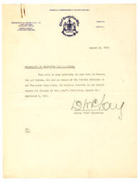 Memo to Vance from D. McKay, Acting Chief Constable: 14-Aug-41