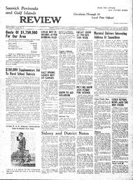 Saanich Peninsula And Gulf Islands Review Wed, April 21, 1943 (Page 1)