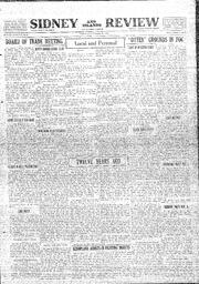 Sidney And Islands Review Thu, October 15, 1925 (Page 1)