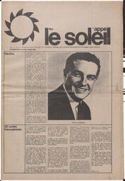 Le Soleil de Vancouver, September 3, 1971, page 1