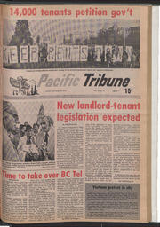   The Pacific Tribune - Friday, October 25, 1974   , page 1
