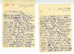 Inspection letter to Vance from V. Enman, Food Inspector, Health Department: 02-Jun-39
