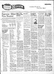 Saanich Peninsula And Gulf Islands Review Wed, November 3, 1943 (Page 1)