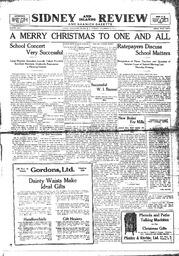 Sidney And Islands Review Tue, December 23, 1919 (Page 1)
