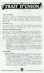   LE TRAIT D'UNION, 1987   , page 1