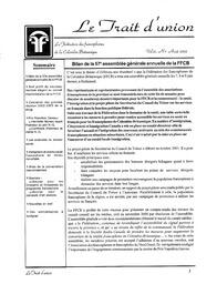   LE TRAIT D'UNION, 2002   , page 1