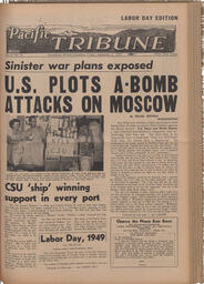   The Pacific Tribune - Friday, September 2, 1949   , page 1