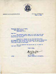 Letter to Vance from A.V. Danby, Deputy Assessor and Collector, Victoria: 04-Jul-42