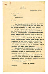 Letter to L.D. Taylor, Mayor from W. Templeton: 08-Mar-11