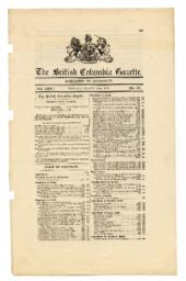 The British Columbia Gazette folio (leaf): 12-Mar-25