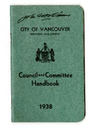 City of Vancouver Council and Committee Handbook: [1938]