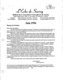   L'ÉCHO DE SURREY, 1996   , page 1
