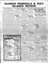 Saanich Peninsula And Gulf Islands Review Wed, November 25, 1936 (Page 1)