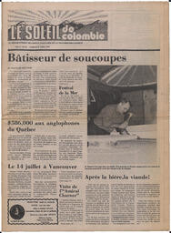 Le Soleil de Colombie, July 21, 1978, page 1
