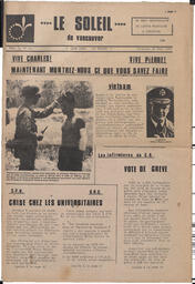 Le Soleil de Vancouver, June 28, 1968, page 1