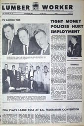   The Western Canadian Lumber Worker, Vol. XXXIII, No. 21, 2nd Issue Oct. 1966   , page 1