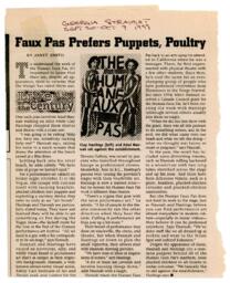 Faux Pas Prefers Puppets, Poultry