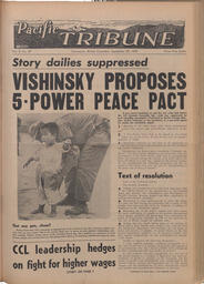  The Pacific Tribune - Friday, September 29, 1950   , page 1