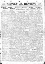 Sidney And Islands Review Thu, March 22, 1923 (Page 1)
