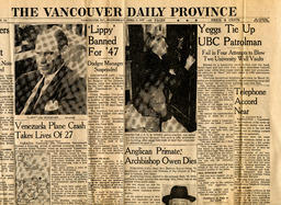 Vancouver Daily Province newspaper clipping: 09-Apr-47