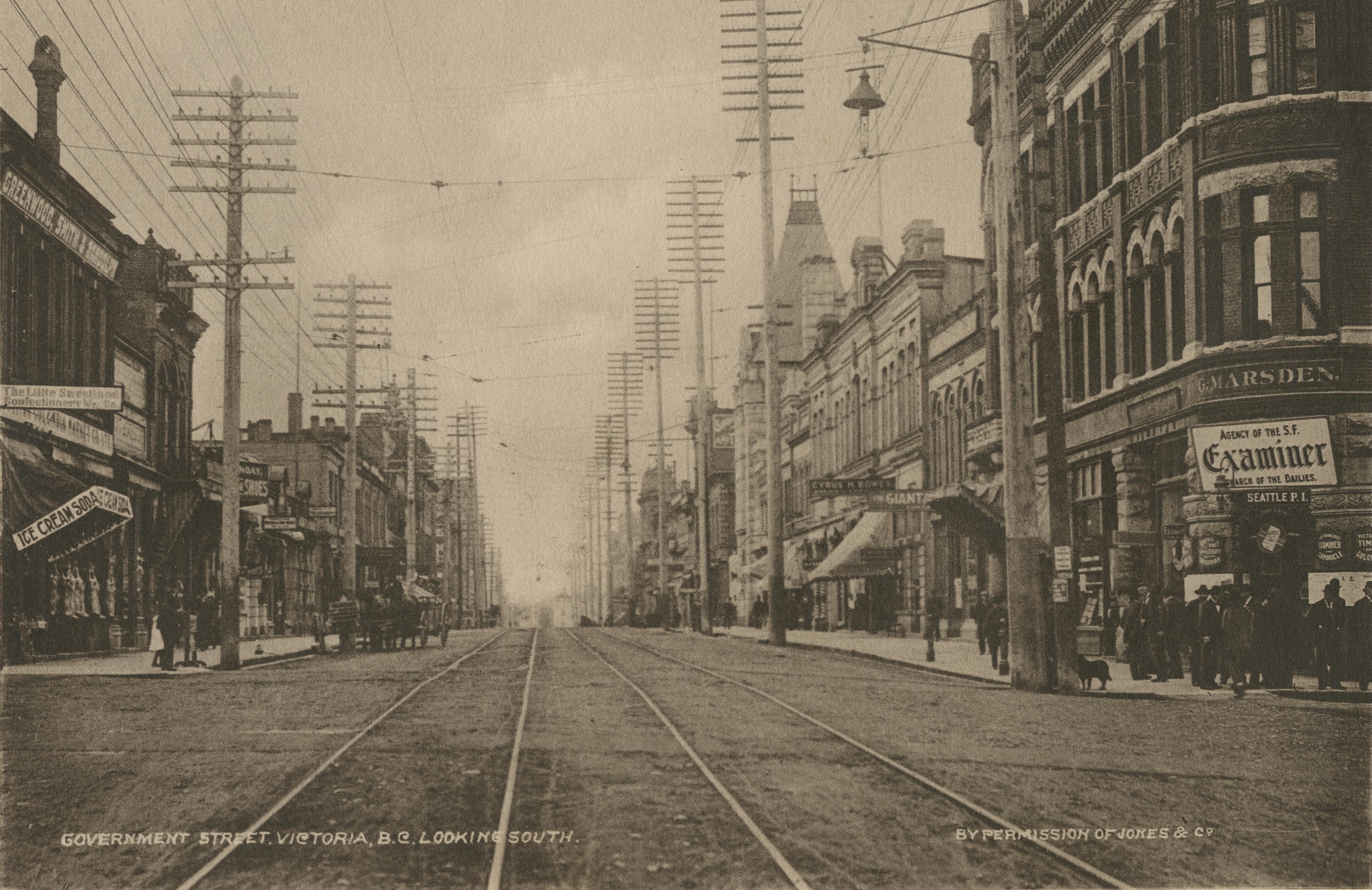 Buildings on Government Street in Victoria, B.C.